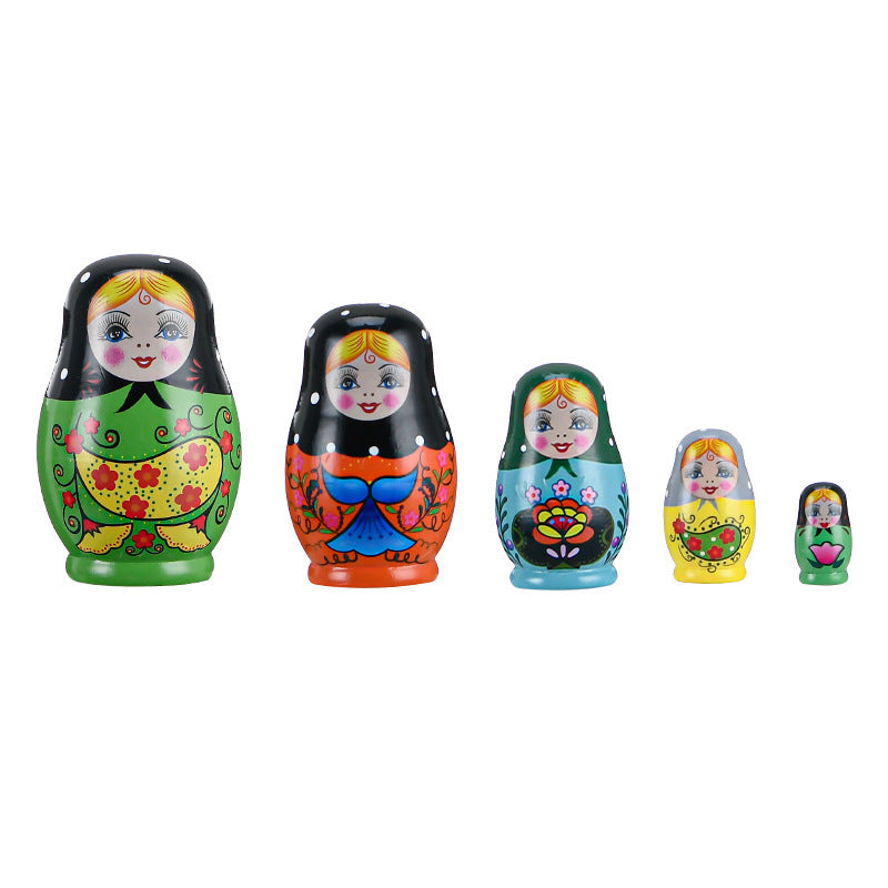 Russian | Wooden Handpainted Matryoshka Dolls