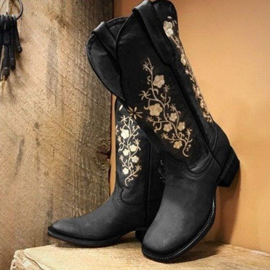 Vintage Country Embroidered Boots