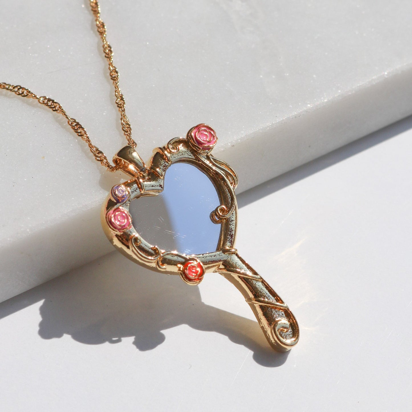 barbie princess mirror necklace