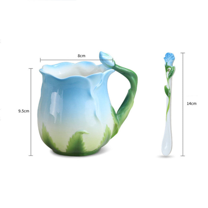blue tulip mug