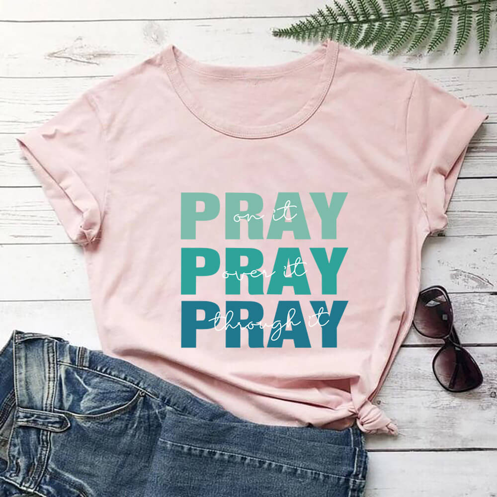pure cotton pink pray shirts