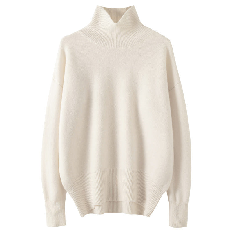 white cashmere sweater