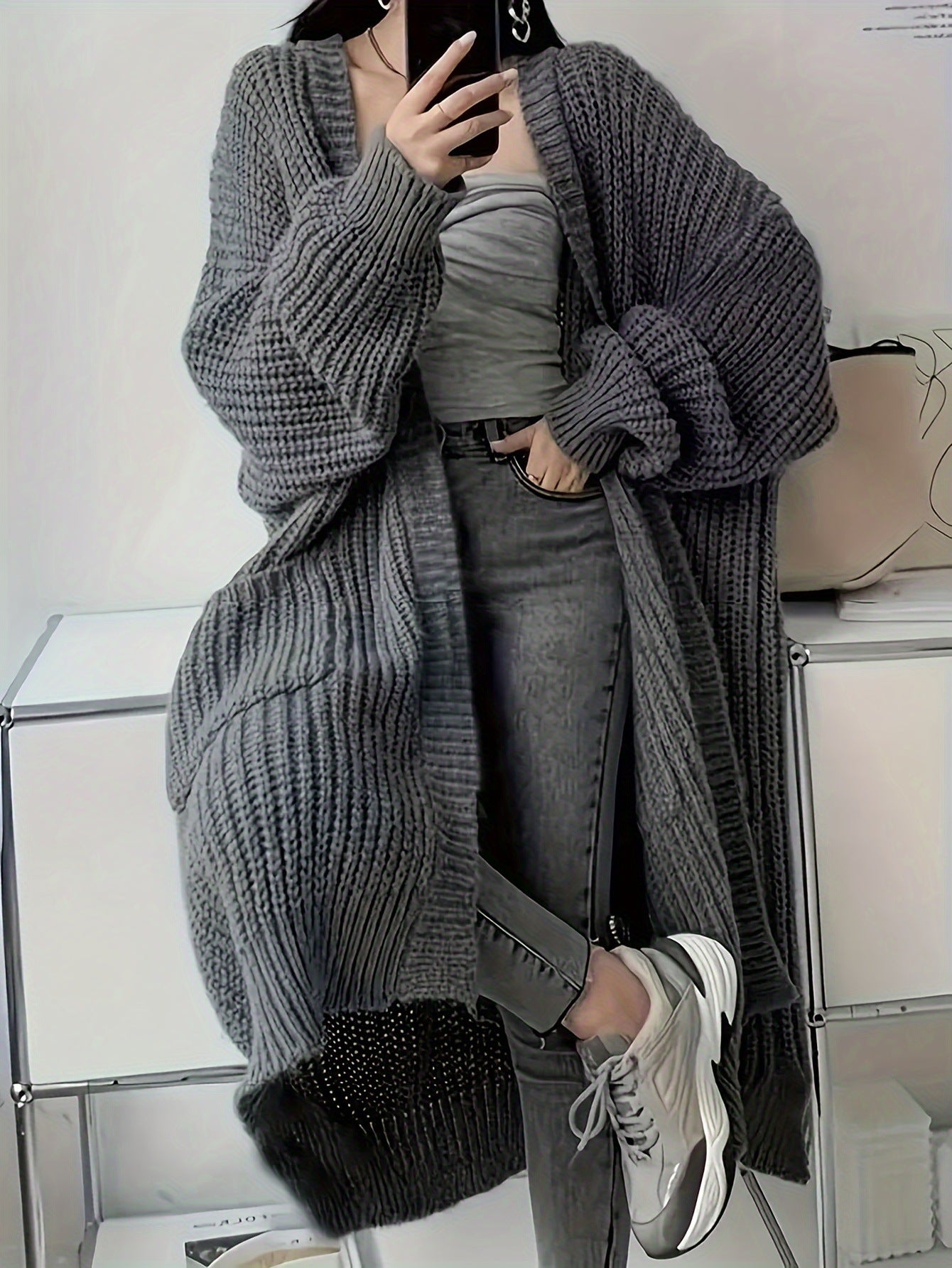 Wool | Long Cardigan