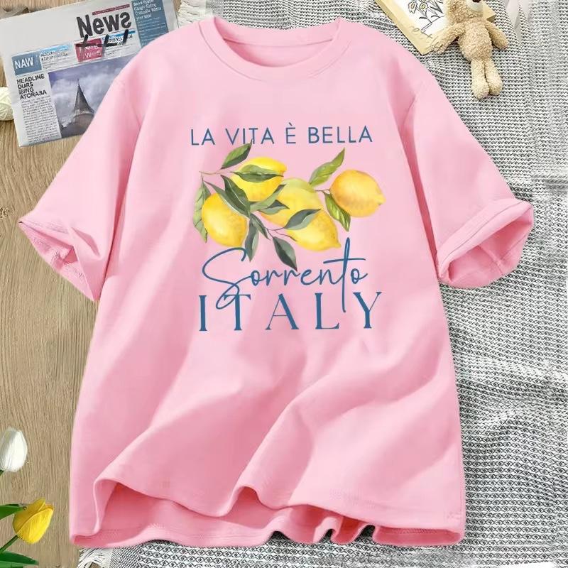 pure cotton sorrento italy pink shirt