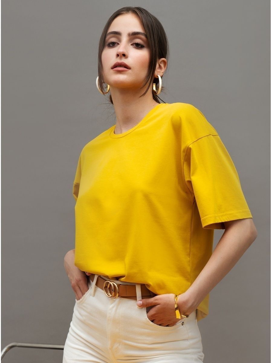 pure cotton yellow t shirts