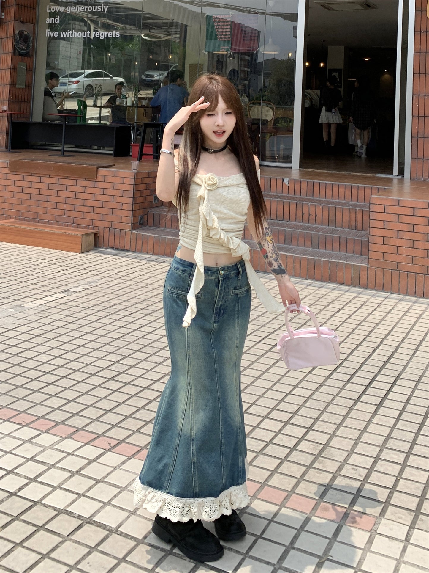 Denim | Fishtail Skirt