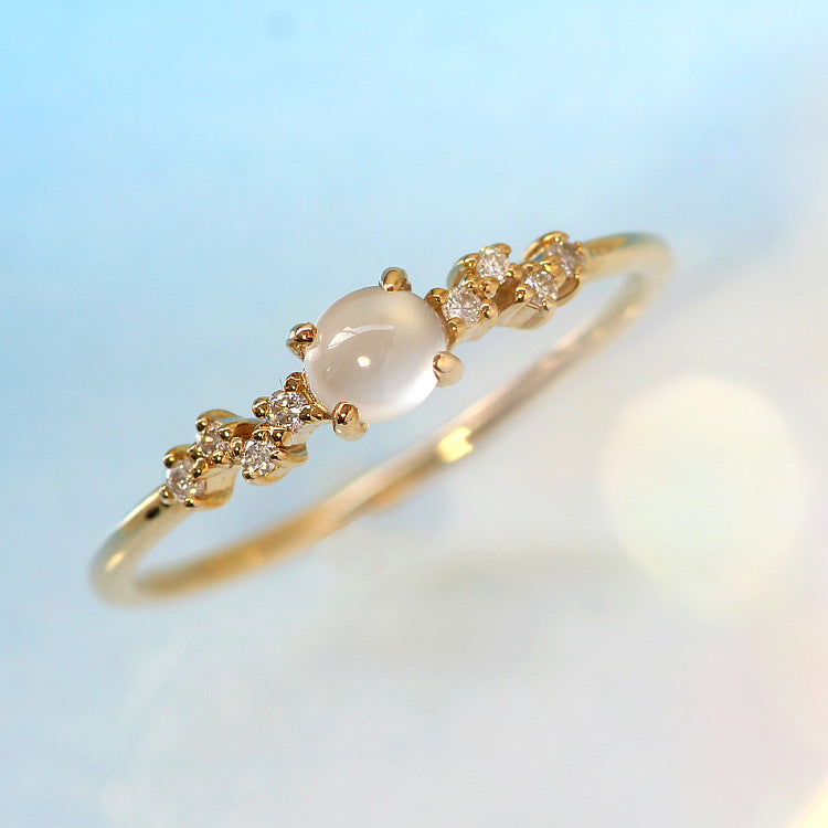 Charms | Natural Blue Moonstone Ring