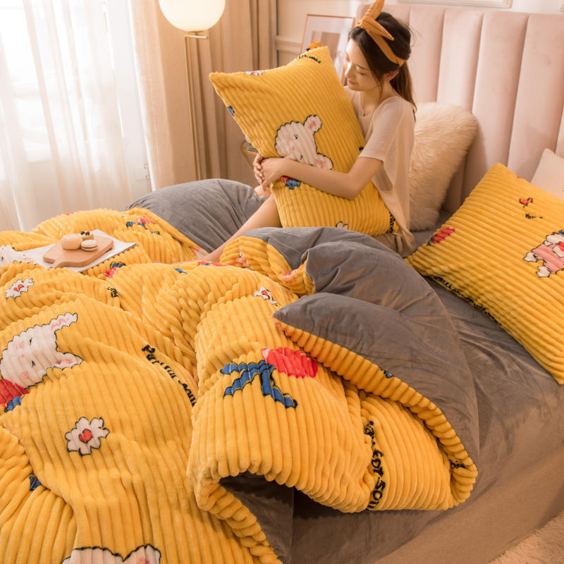 Home | coral fleece double-sided quilt cover