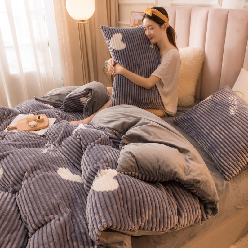 Home | coral fleece double-sided quilt cover