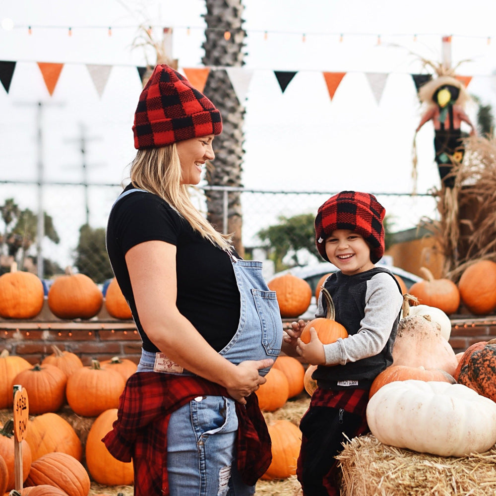 Mommy & Me | Flannel Wool Knit Toques