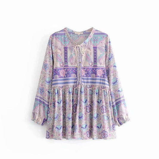 Lilac Watercolour Floral Top