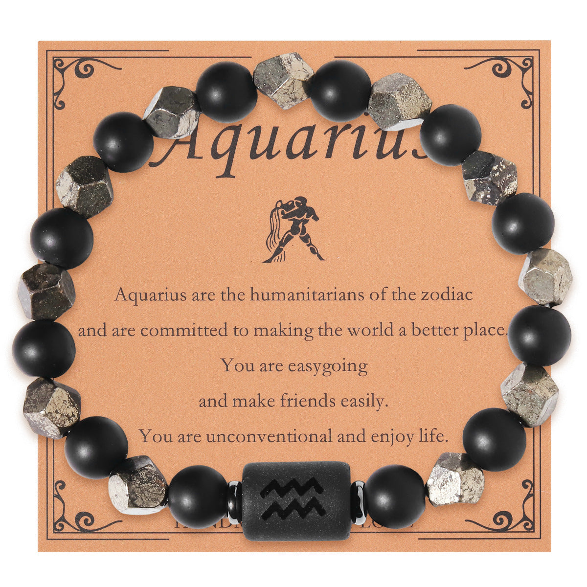 Charms | Zodiac Dark Obsidian bracelets