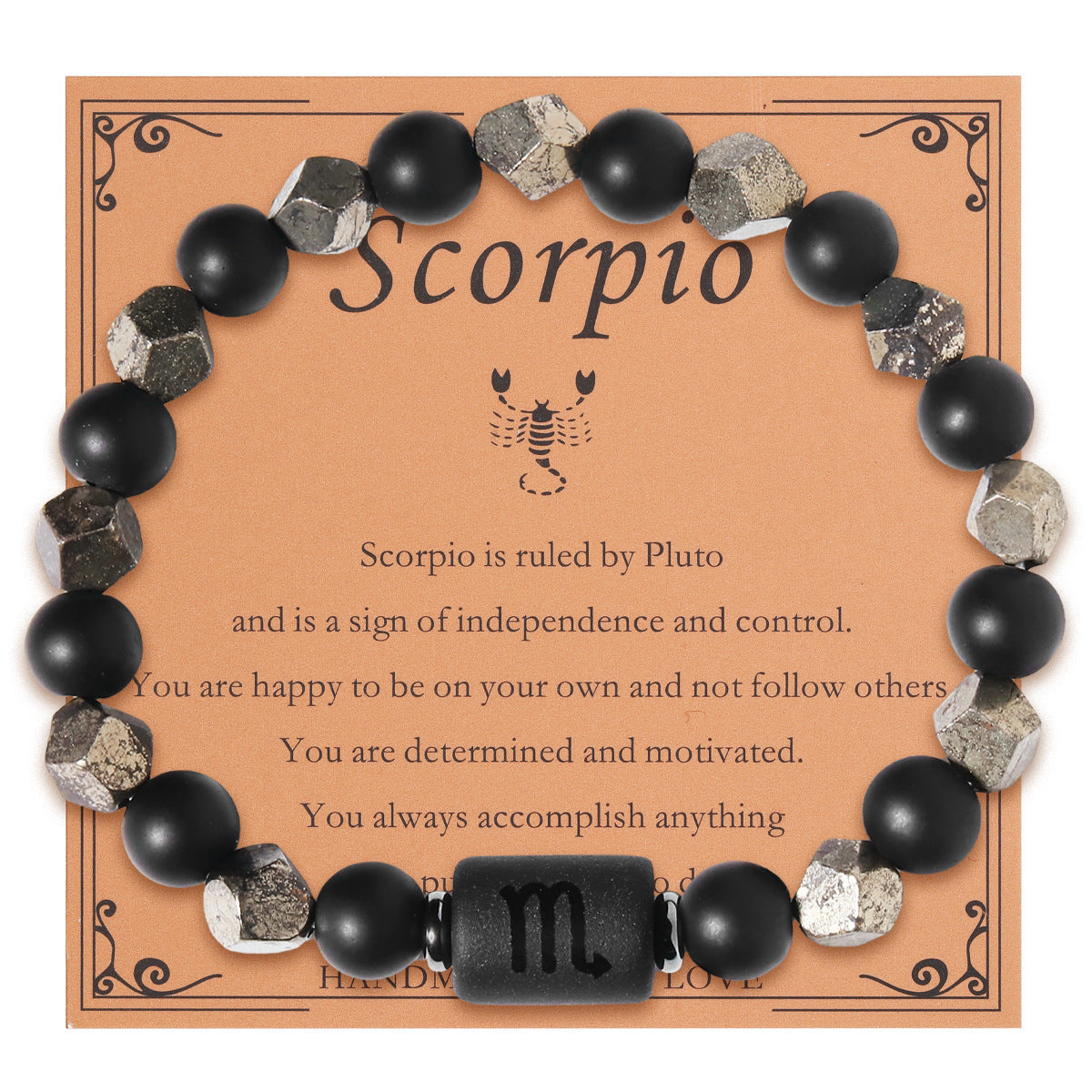 Charms | Zodiac Dark Obsidian bracelets