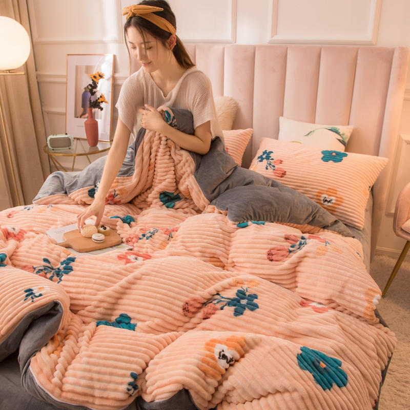 Home | coral fleece double-sided quilt cover