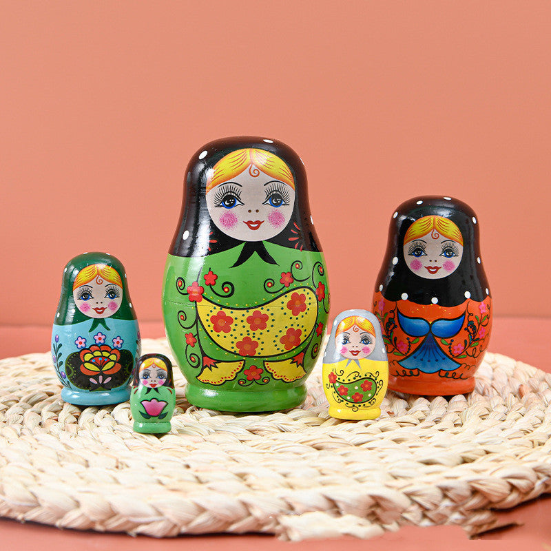 Russian | Wooden Handpainted Matryoshka Dolls