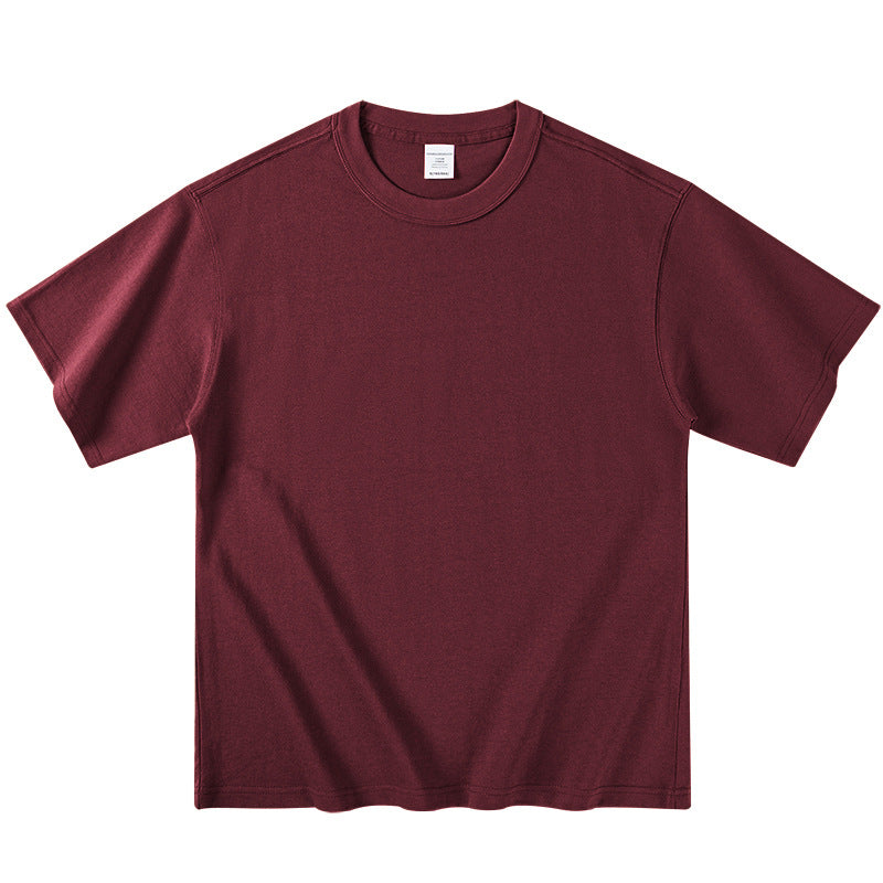 pure cotton wine red t shirts