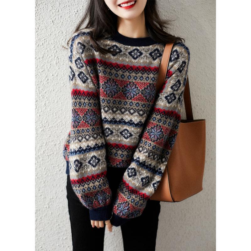 Wool | Jacquard knit sweater