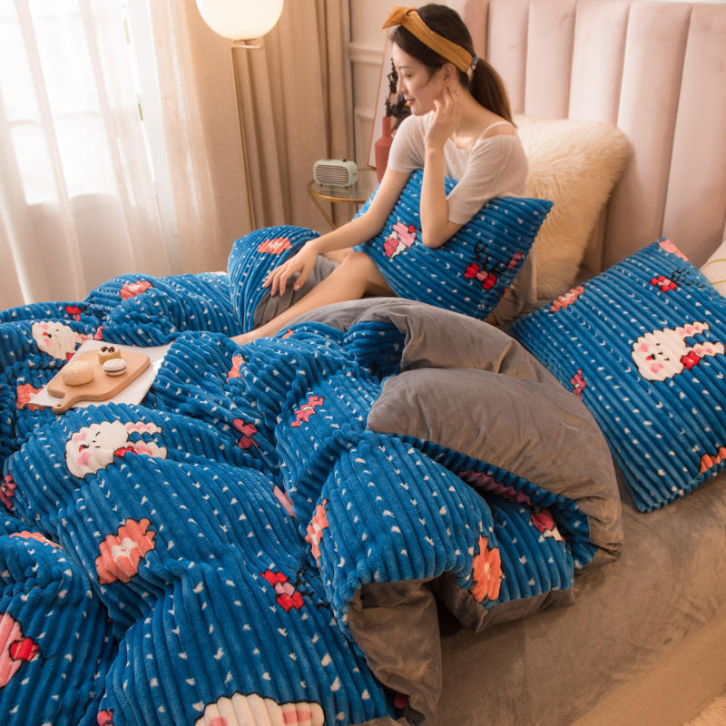 Home | coral fleece double-sided quilt cover