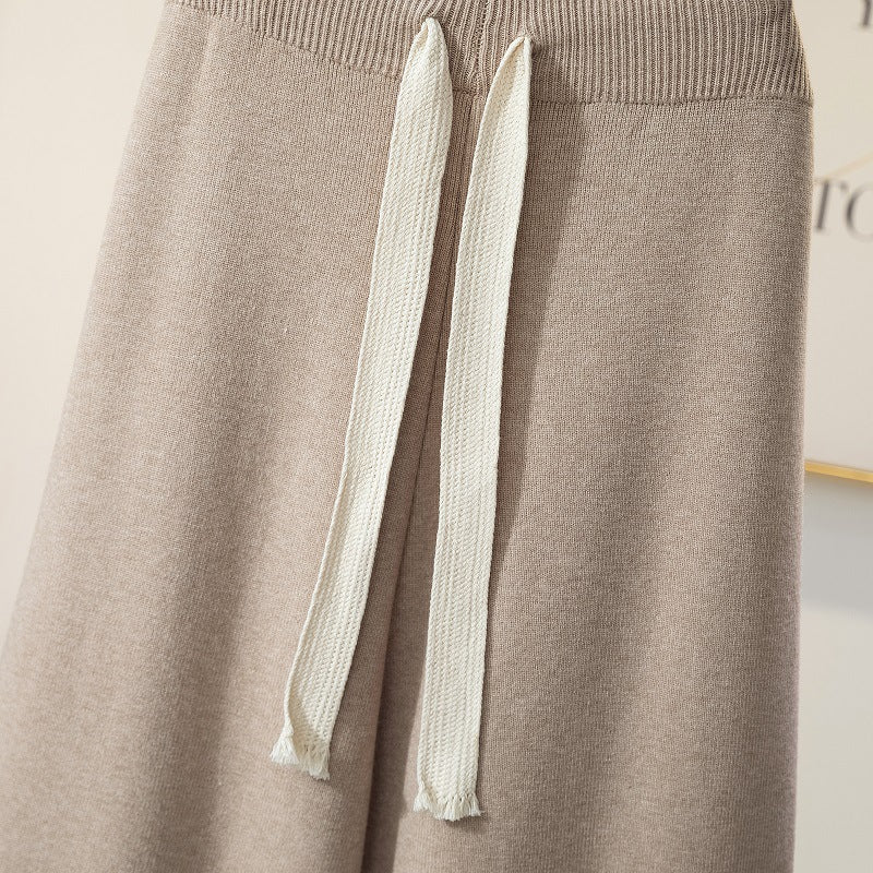 Wool | Knitted Wide-leg Pants