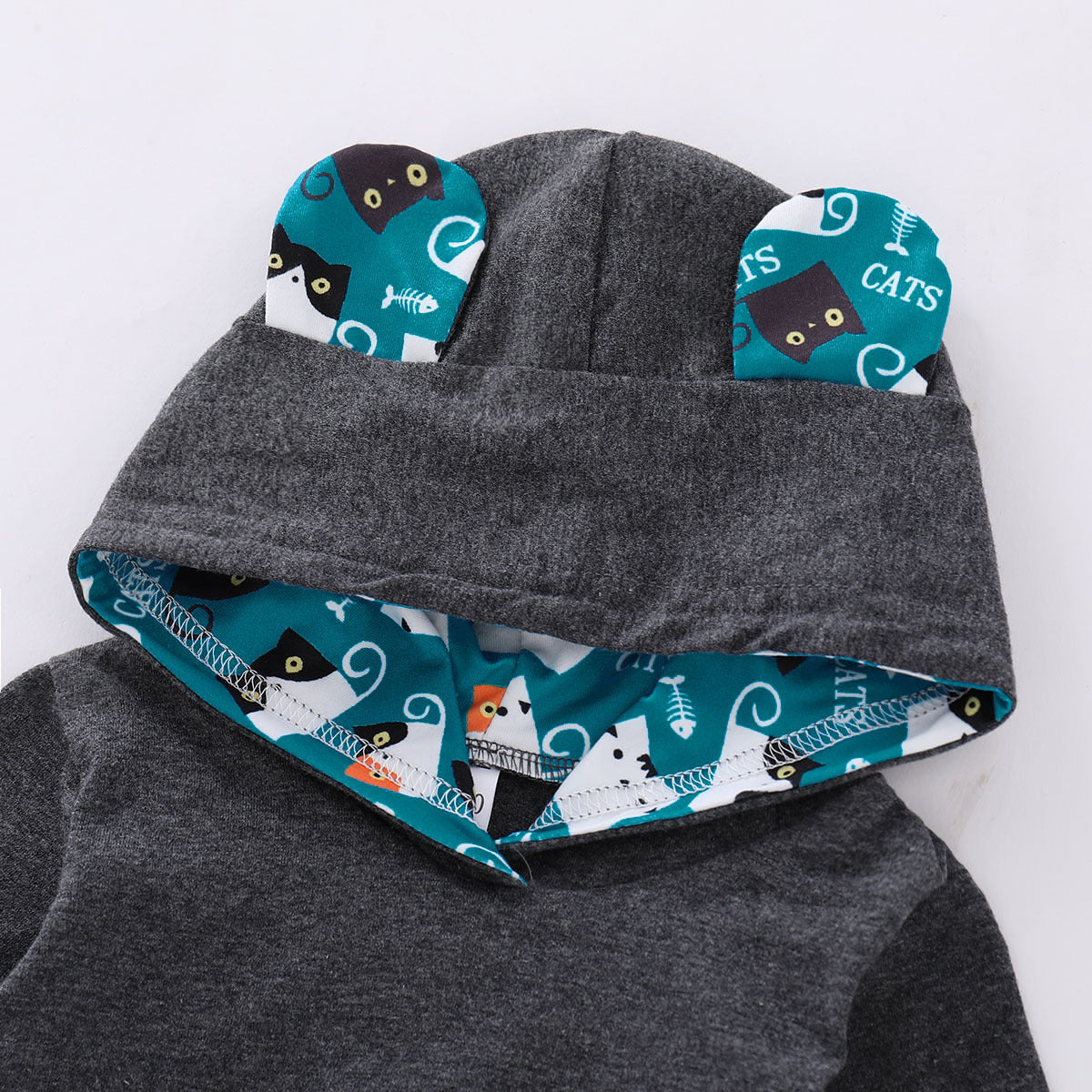 Cotton | Kitten Hoodie Set