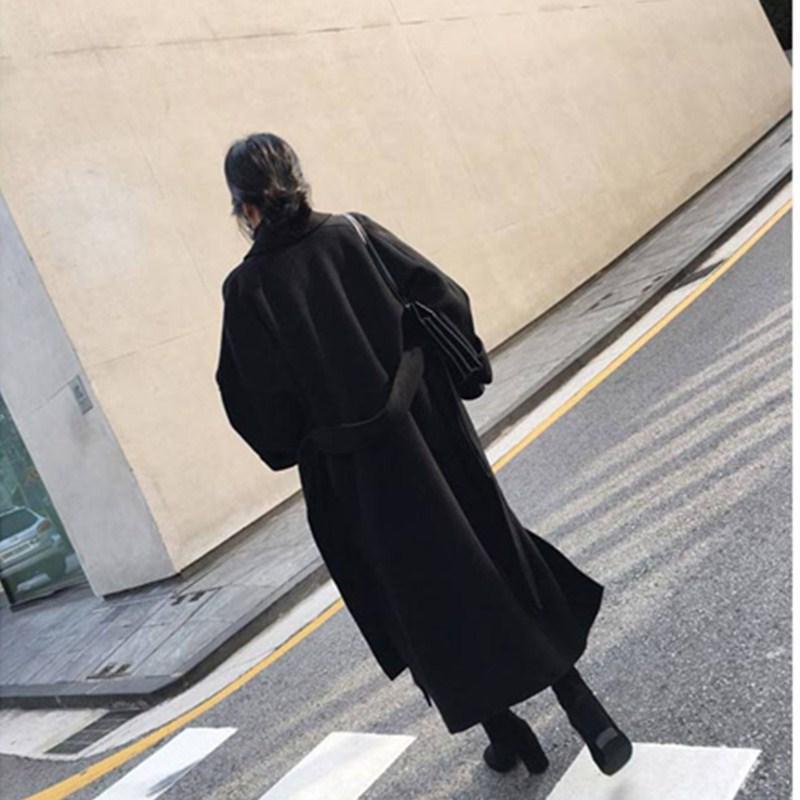 Wool | black cashmere coat