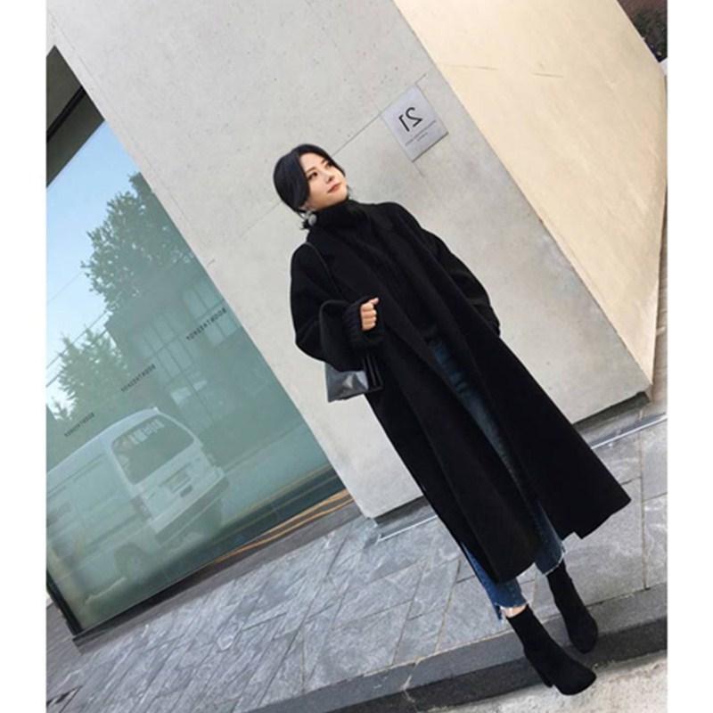 Wool | black cashmere coat