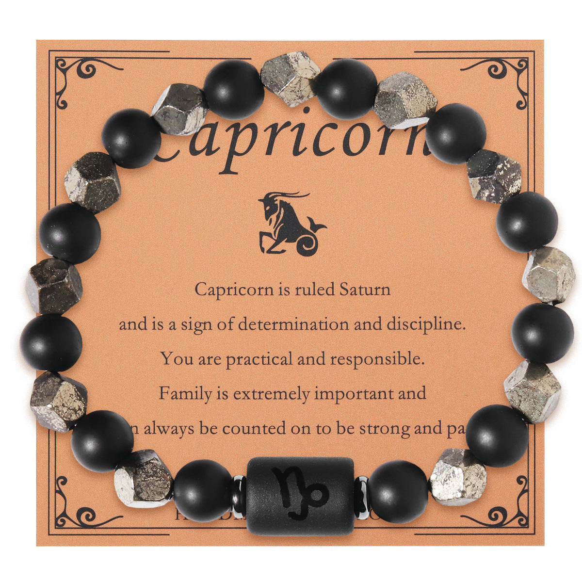Charms | Zodiac Dark Obsidian bracelets