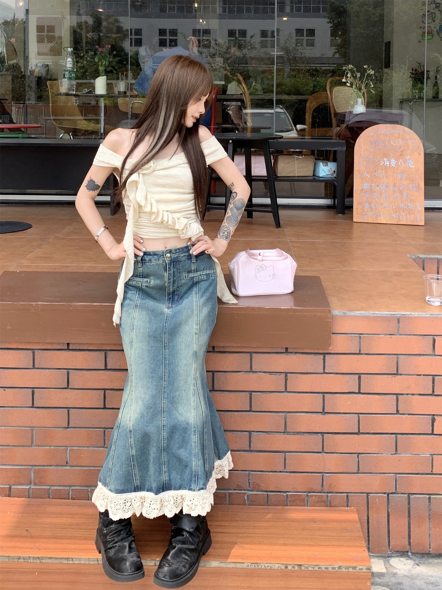 Denim | Fishtail Skirt