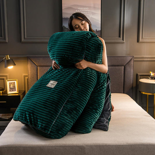 Home | coral fleece double-sided quilt cover