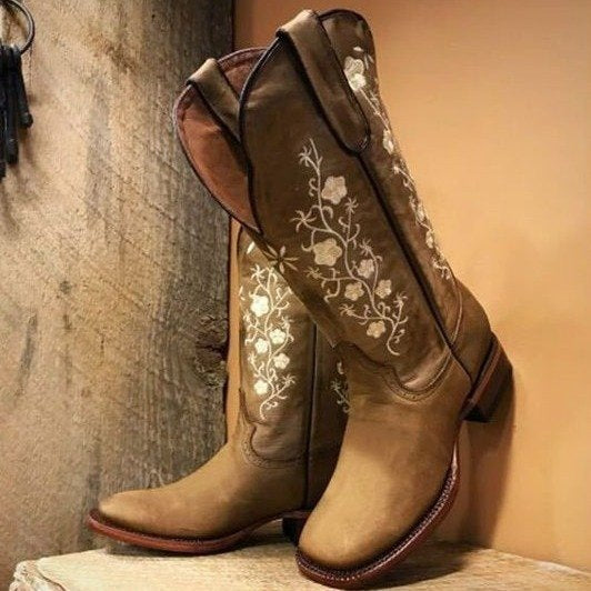 Vintage Country Embroidered Boots