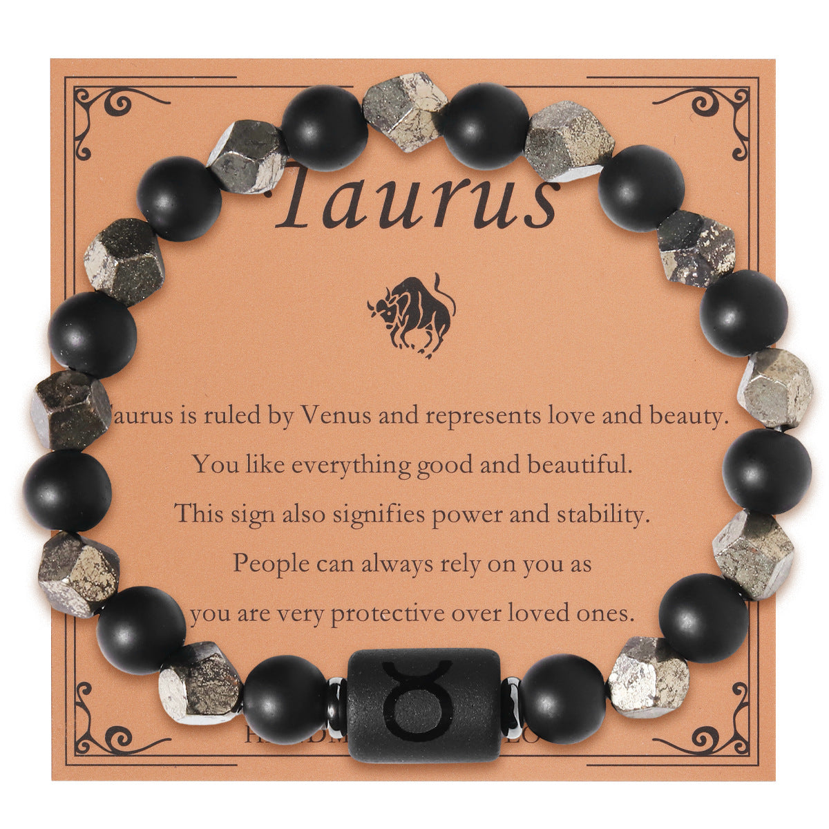 Charms | Zodiac Dark Obsidian bracelets