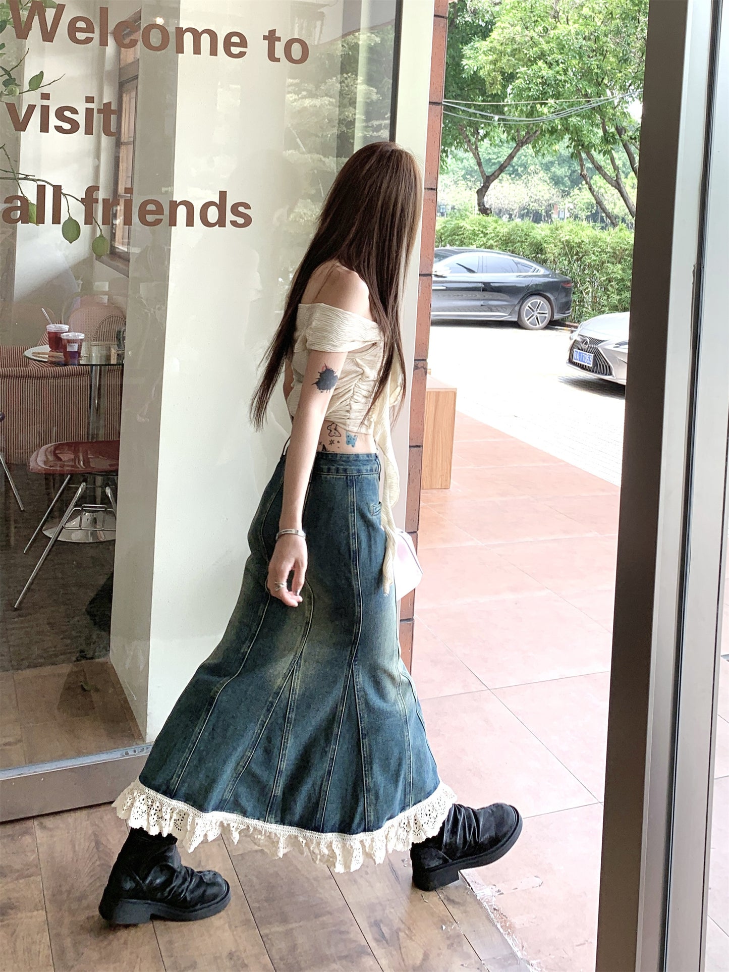 Denim | Fishtail Skirt