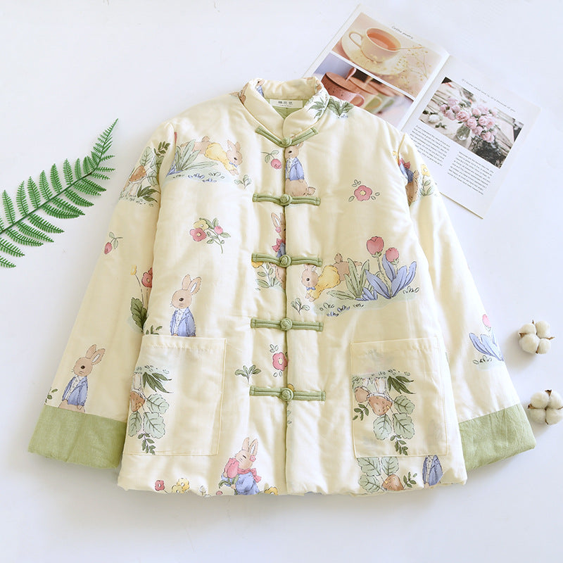 Cotton Cheongsam Bunny Coat