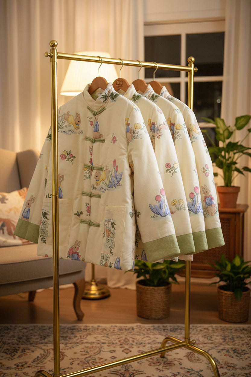 Cotton Cheongsam Bunny Coat
