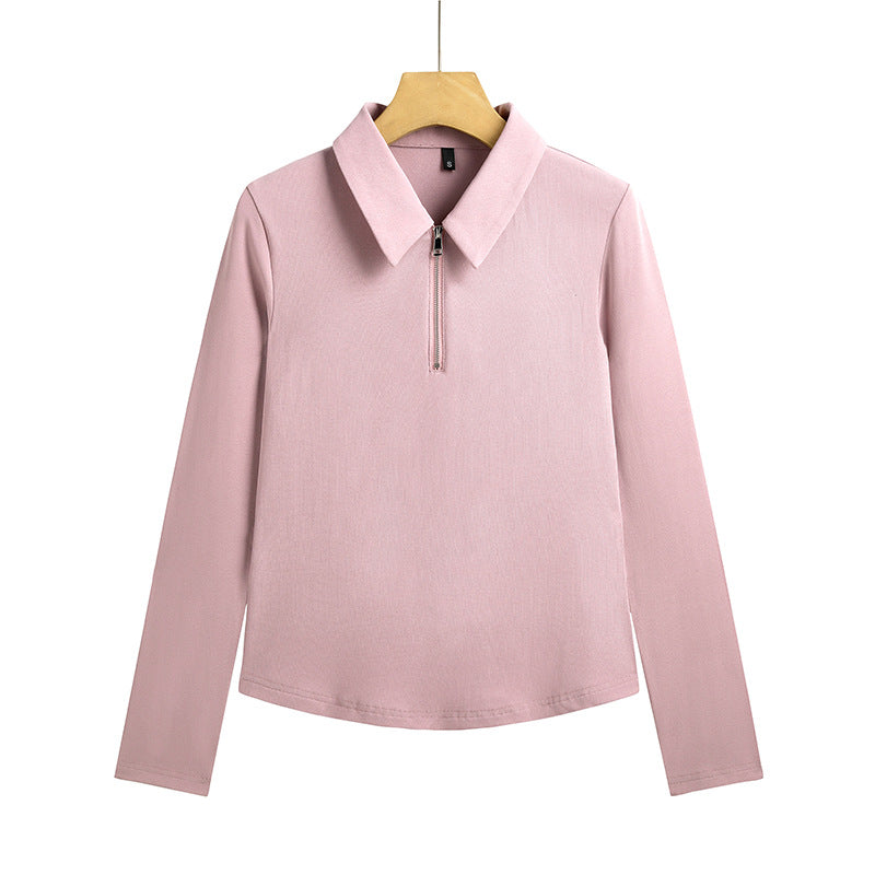 cotton pink long sleeve tops