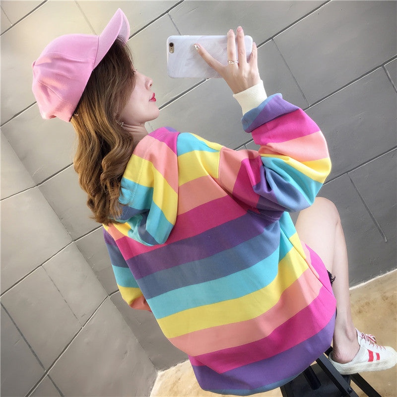 cotton rainbow hoodie