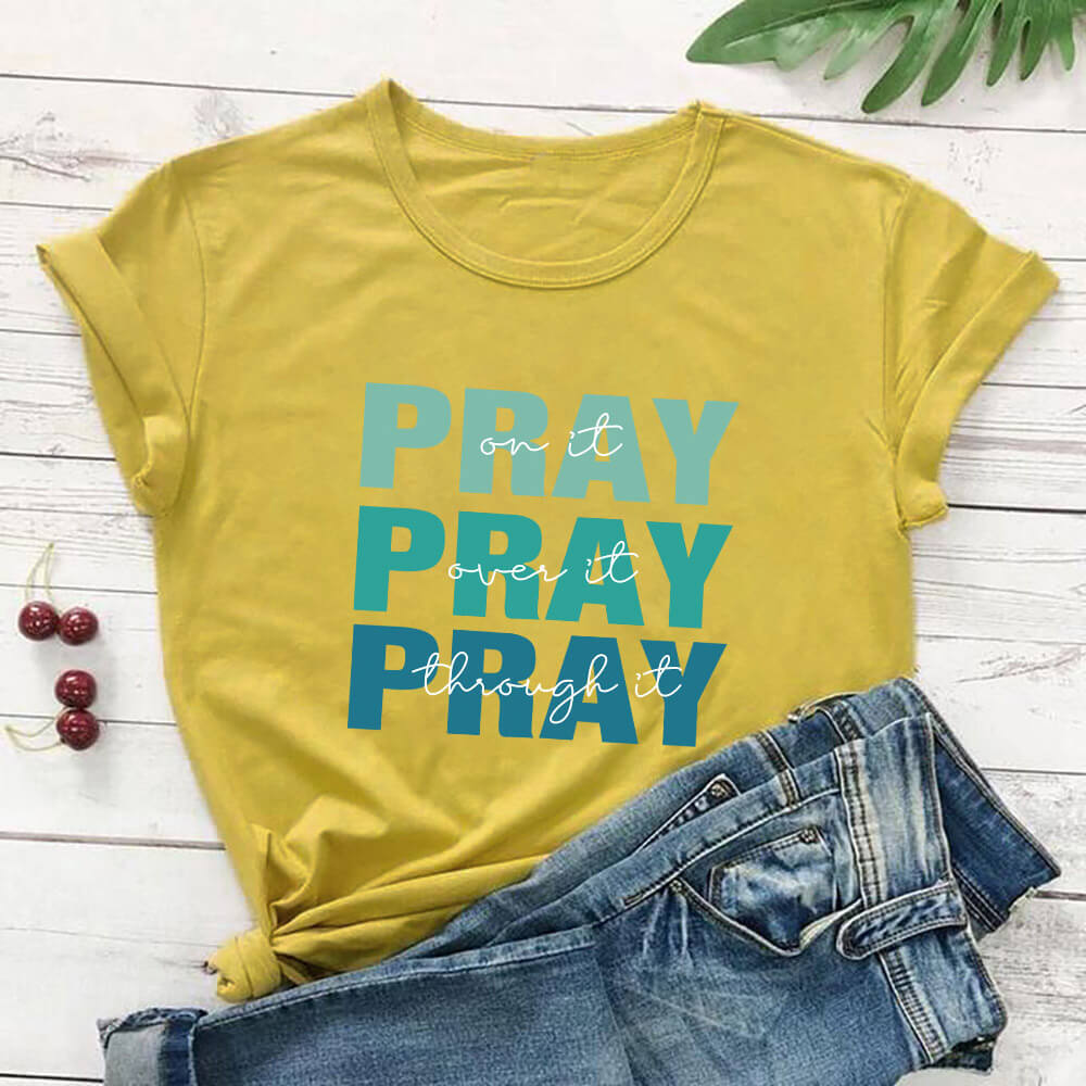 pure cotton pray t shirts