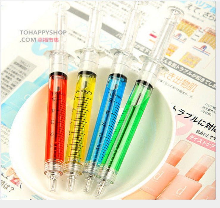 Syringe ballpoint pens