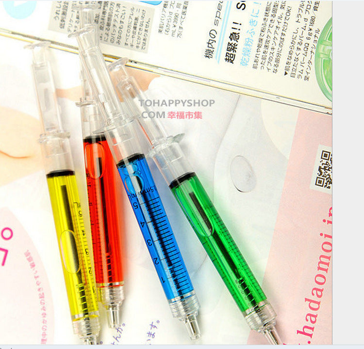 Syringe ballpoint pens