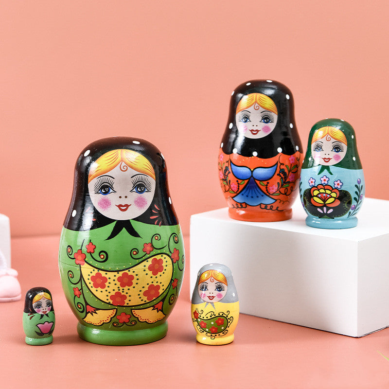 Russian | Wooden Handpainted Matryoshka Dolls