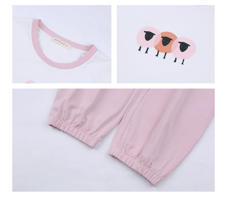 pink bamboo pj set