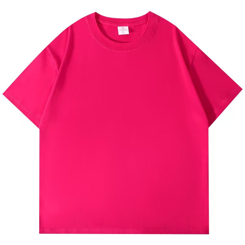 400g 100% cotton barbie pink shirt