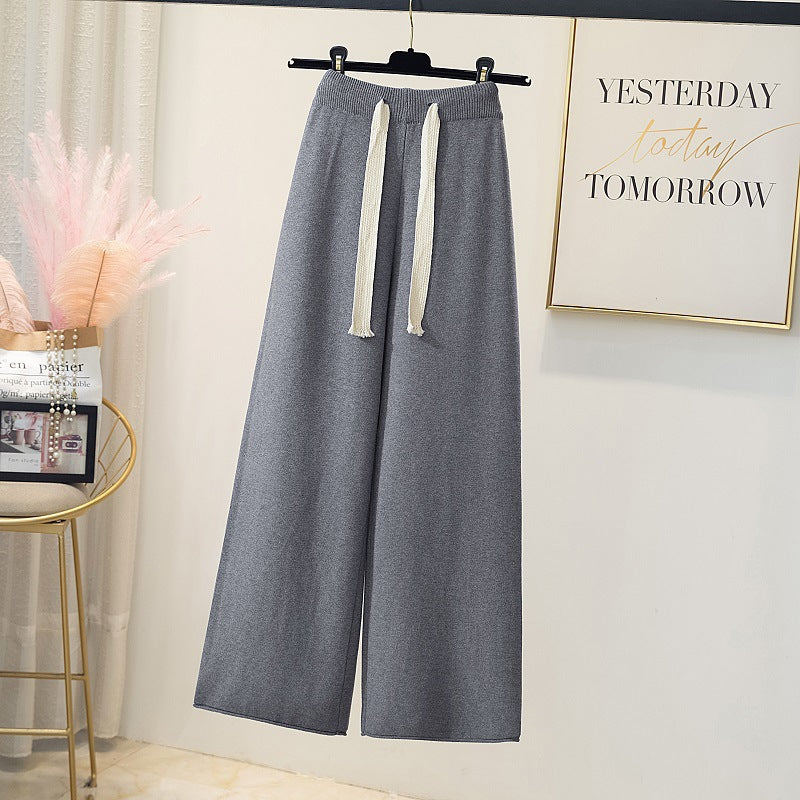 Wool | Knitted Wide-leg Pants