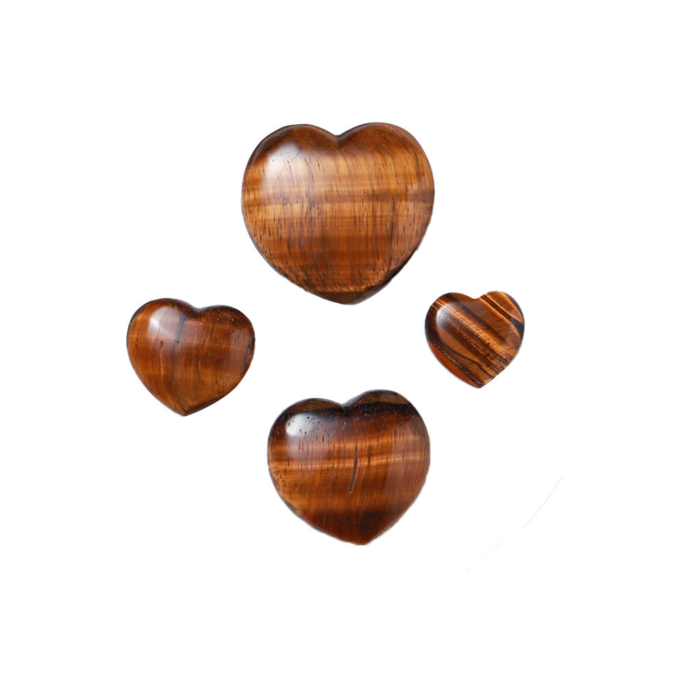 Gems | Natural Tiger Eye Heart