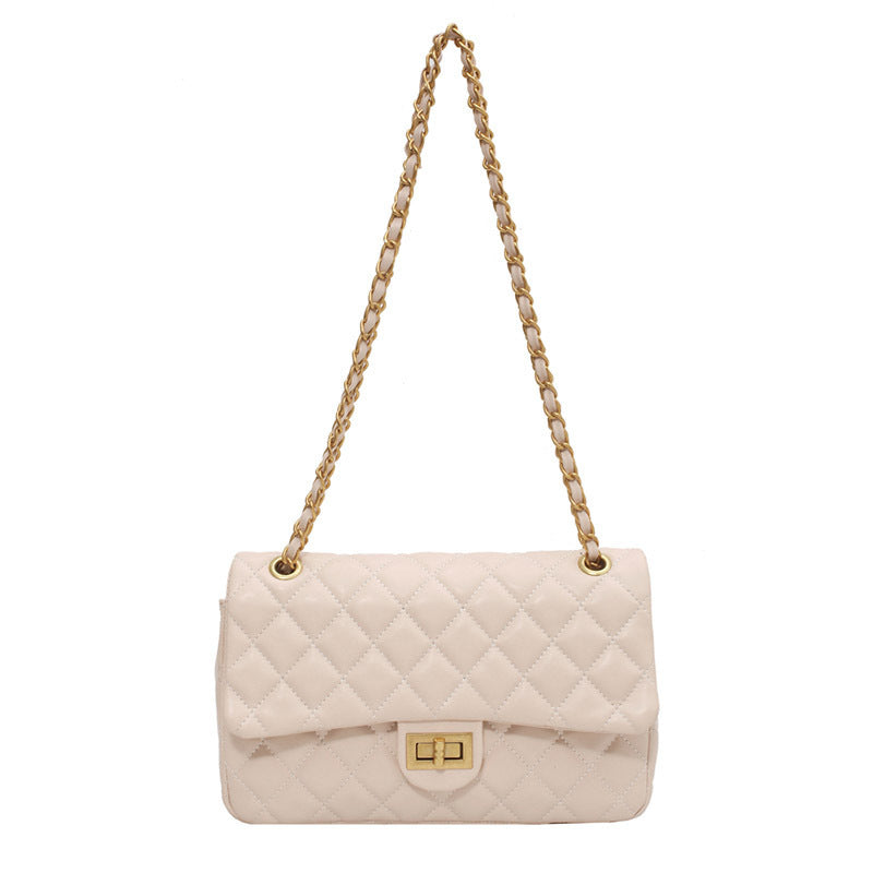 beige vintage purse