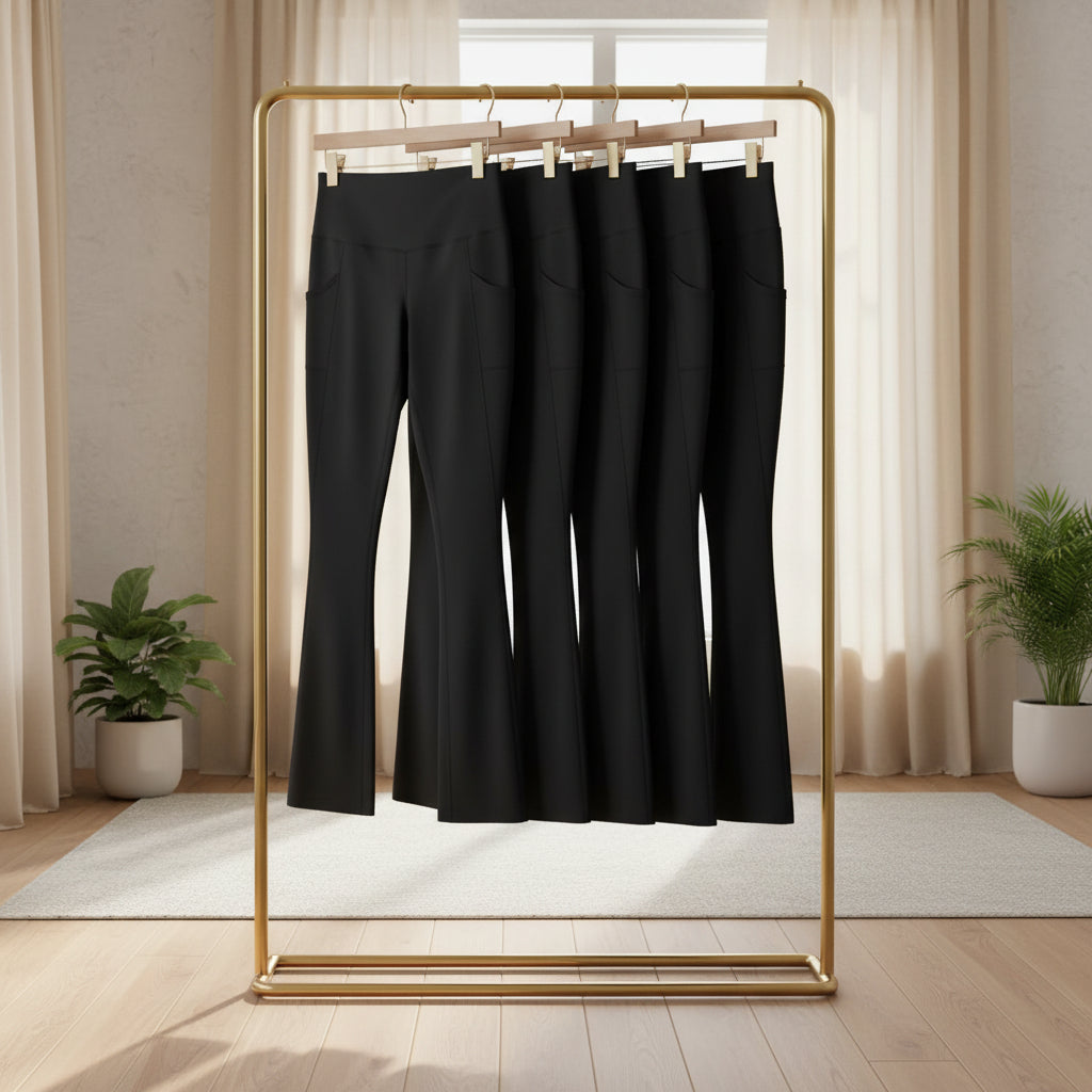 black yoga pants