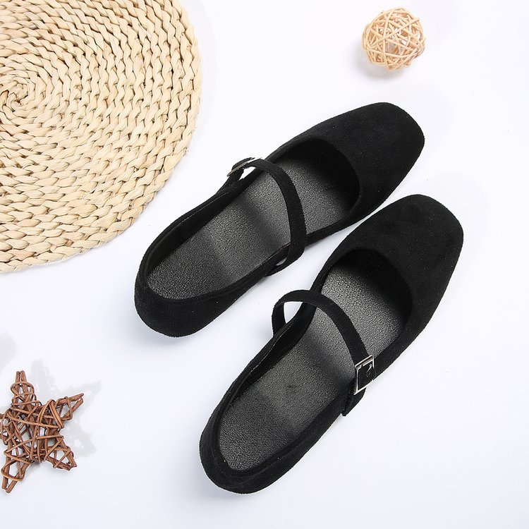 black ballet flats