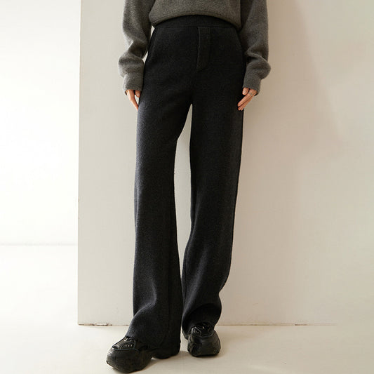 black cashmere trousers
