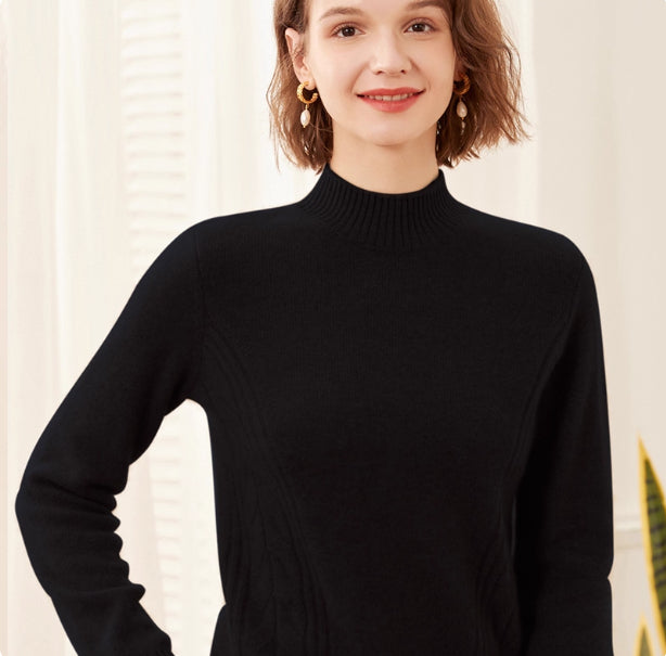 black pure cashmere sweater