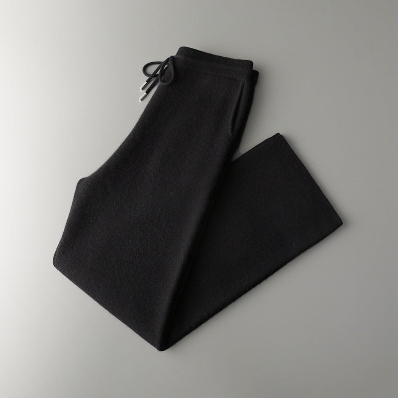 black cashmere pants